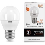 Лампа GAUSS LED Elementary Globe 8W E27 2700K