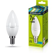 Светодиодная лампа Ergolux Свеча LED-C35-7W-E14-4K