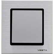 Одноклавишный выключатель Vesta Electric Exclusive Silver Metallic