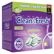 Таблетки для посудомоечных машин 100 шт., CLEAN&FRESH All IN 1 MINI TABS, Cd13100m