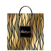 Пакет с пластиковой ручкой ПВД, 36х37 см, "Винтаж голд", 100 мкм, н00243047