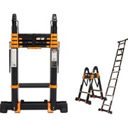 Телескопическая лестница-стремянка WORKY black max 4,1м/8,2м 20 ступеней