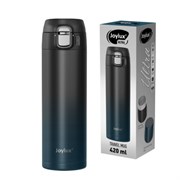 Термокружка 420 мл JOYLUX (ДЖОЙЛЮКС) ULTRA GRADIENT, нержавеющая сталь SUS304, черный/синий, 700275