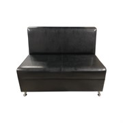 Двухместная секция дивана Мягкий Офис шоколадная