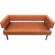 Трехместный диван Мягкий Офис оранжевый