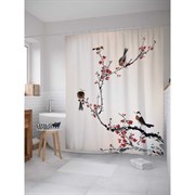 Шторка-занавеска для ванной JoyArty Компания птиц