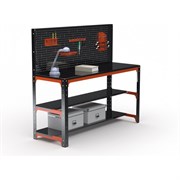 Стол металлический ООО Металекс серия KIT 750x1000x400 + перфопанель с комплектом аксессуаров), О, рост Ч , рост