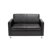 Двухместный диван Мягкий Офис с механизмом черный