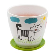 Керамический горшок Вещицы кот