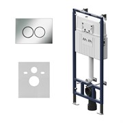 Инсталляция для подвесного унитаза AM.PM MasterFit с клавишей ProC L, матовый хром