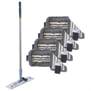 Швабра VILEDA "УльтраСпид Про" КОМПЛЕКТ держатель-флаундер 40см, черенок 150см + 4МОПа, 166391