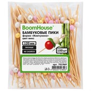 Шпажки-пики для канапе бамбуковые форма "Жемчужина" цвет микс 12 см, 100 шт., BOOMHOUSE (БУМХАУС), 701969