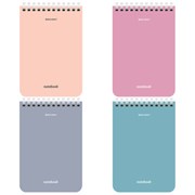 Блокнот МАЛЫЙ ФОРМАТ А6 108х145мм, 40 л., гребень, картон, клетка, BRAUBERG, КС МОРАНДИ, 118554