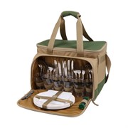 Сумка-холодильник АРКТИКА 4100-6-GN пикниковый набор 6 чел, зеленая