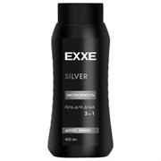 Гель для душа мужской 400мл EXXE MEN SILVER 2в1 "Экстрасвежесть", шк 83489, С0007830