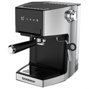 Кофеварка рожковая с дисплеем SONNEN CM-2066, ручной капучинатор, сенсор, 1 л, 950 Вт, 19 бар, 457882