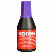 Краска штемпельная KORES фиолетовая 28 мл, на водно-масляной основе, 71344, 3794