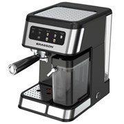 Кофеварка рожковая со встроенным капучинатором BRASSON (БРАССОН) CM-1830, 4 напитка, дисплей, 1,6 л, 1250 Вт, 20 бар, 457885