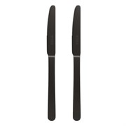 Ножи столовые BLACK, НАБОР 2 шт., на подвесе, нержавеющая сталь, черные, WEGLA (ВЕГЛА), 702271