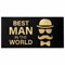 Конверт для денег "BEST MAN IN THE WORLD", Мужской стиль, 166х82 мм, фольга, ЗОЛОТАЯ СКАЗКА, 113759 - фото 11009422