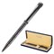 Ручка подарочная шариковая GALANT "Locarno", корпус серебристый с черным, хромированные детали, пишущий узел 0,7 мм, синяя, 141667 - фото 11020696