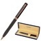 Ручка подарочная шариковая GALANT "FACTURA", корпус черный/оружейный металл, детали розовое золото, узел 0,7 мм, синяя, 143513 - фото 11026551