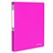 Папка на 2 кольцах BRAUBERG "Neon", 25 мм, внутренний карман, неоновая розовая, до 170 листов, 0,7 мм, 227458 - фото 11059468