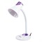 Настольная лампа-светильник SONNEN OU-607, на подставке, цоколь Е27, белый/фиолетовый, 236682 - фото 11074310
