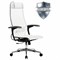 Кресло офисное МЕТТА "К-4-Т" хром, прочная сетка, сиденье и спинка регулируемые, белое - фото 11116634