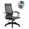 Кресло офисное МЕТТА "К-9" пластик, прочная сетка, сиденье и спинка регулируемые, черное - фото 11116945