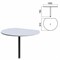 Стол приставной полукруг "Арго", 1050х910х760 мм, серый/опора черная (КОМПЛЕКТ) - фото 11147878