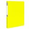 Папка на 2 кольцах BRAUBERG "Neon", 25 мм, внутренний карман, неоновая, желтая, до 170 листов, 0,7 мм, 227457 - фото 11383584