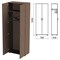 Шкаф для одежды "Канц", 700х350х1830 мм, цвет венге (КОМПЛЕКТ) - фото 13136249