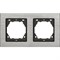 Двухместная рамка Vesta Electric Exclusive Silver Metallic - фото 13357754