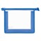 Папка для тетрадей ПИФАГОР А5, пластик, молния сверху, прозрачная, синий, 272115 - фото 13530101