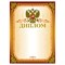 Грамота "Диплом" А4, мелованный картон, конгрев, тиснение фольгой, золотая, BRAUBERG, 123059 - фото 13550200