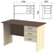 Стол письменный "Канц", 1200х600х750 мм, тумба 3 ящика, цвет венге/дуб молочный (КОМПЛЕКТ) - фото 15061140