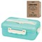 Ланч-бокс контейнер, 1 секция, 3 отделения, 1,4 л, ложка, вилка, 8х21х14 см, мятный, JOYLUX (ДЖОЙЛЮКС) ECO, 609344 - фото 15102803