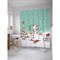 Шторка-занавеска для ванной JoyArty Снеговик на лыжах - фото 17013746