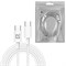 Кабель USB Type-C-Type-C, 30 Вт, белый, 2 м, DEFENDER F182, 87537 - фото 17419956