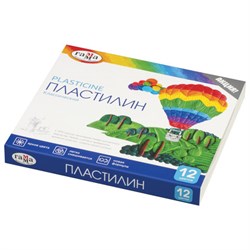 Пластилин классический ГАММА "Классический", 12 цветов, 240 г, со стеком, картонная упаковка, 281033 - фото 10991485