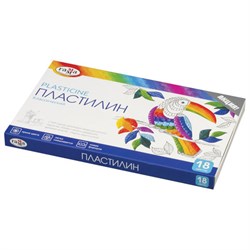 Пластилин классический ГАММА "Классический", 18 цветов, 360 г, со стеком, картонная упаковка, 281035 - фото 10991487