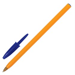 Ручка шариковая BIC "Orange", СИНЯЯ, корпус оранжевый, узел 0,8 мм, линия письма 0,3 мм, 8099221 - фото 11018662