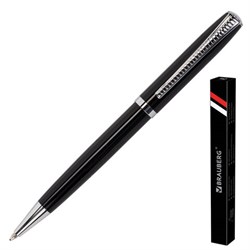 Ручка подарочная шариковая BRAUBERG "Cayman Black", корпус черный, узел 1 мм, линия письма 0,7 мм, синяя, 141410 - фото 11020046
