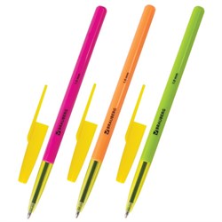 Ручка шариковая BRAUBERG "Color", СИНЯЯ, корпус ассорти, узел 1 мм, линия письма 0,5 мм, 141507 - фото 11020188
