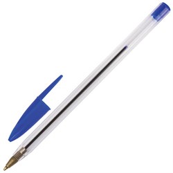 Ручка шариковая STAFF "Basic BP-01", письмо 750 метров, СИНЯЯ, длина корпуса 14 см, линия письма 0,5 мм, 141672 - фото 11020726
