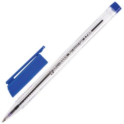 Ручка шариковая масляная BRAUBERG "Marine Classic", СИНЯЯ, трехгранная, корпус прозрачный, узел 0,7 мм, линия письма 0,5 мм, 141707 - фото 11020808
