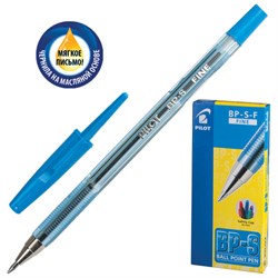 Ручка шариковая масляная PILOT "BP-S", СИНЯЯ, корпус тонированный синий, узел 0,7 мм, линия письма 0,21 мм, BP-S-F - фото 11020981