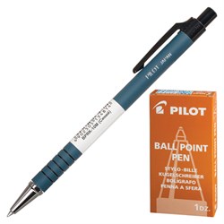 Ручка шариковая масляная автоматическая PILOT, СИНЯЯ, корпус синий, узел 0,7мм, линия письма 0,32мм, BPRK-10M - фото 11020994