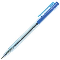 Ручка шариковая масляная автоматическая BRAUBERG "Click Blue", СИНЯЯ, тонированный корпус, узел 1 мм, линия письма 0,5 мм, 142712 - фото 11022550